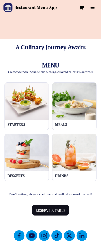 Restaurant Menu App Template