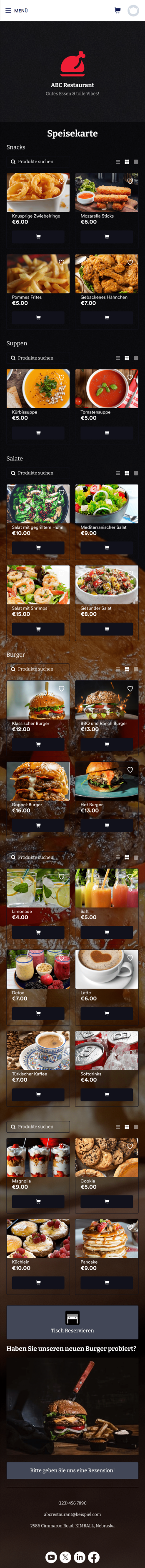 Restaurant Mobilapp Template