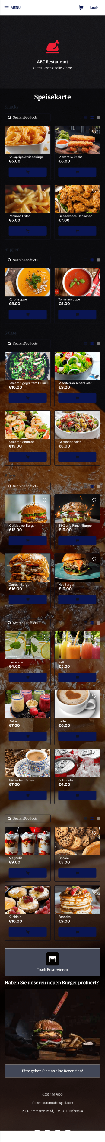 Restaurant Mobilapp Template
