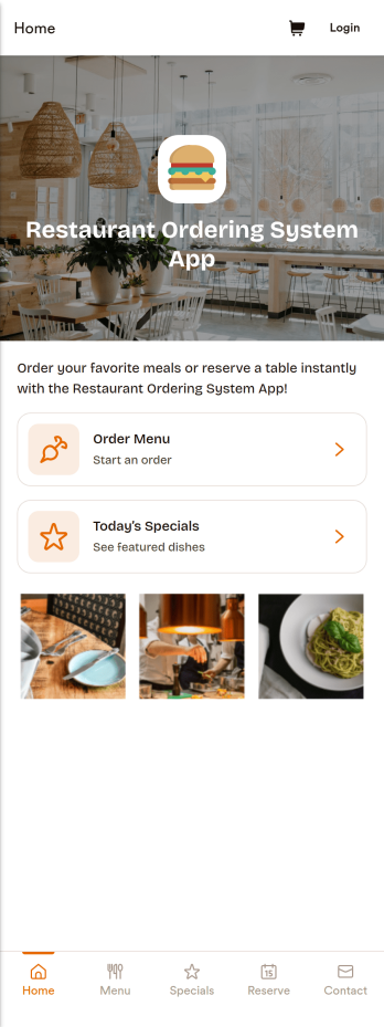 Restaurant Ordering System App Template