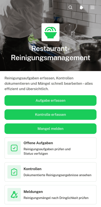Restaurant-Reinigungsmanagement-App