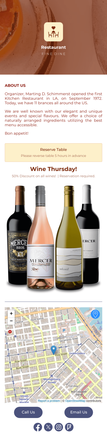 Restaurant Reservation Mobile App Template