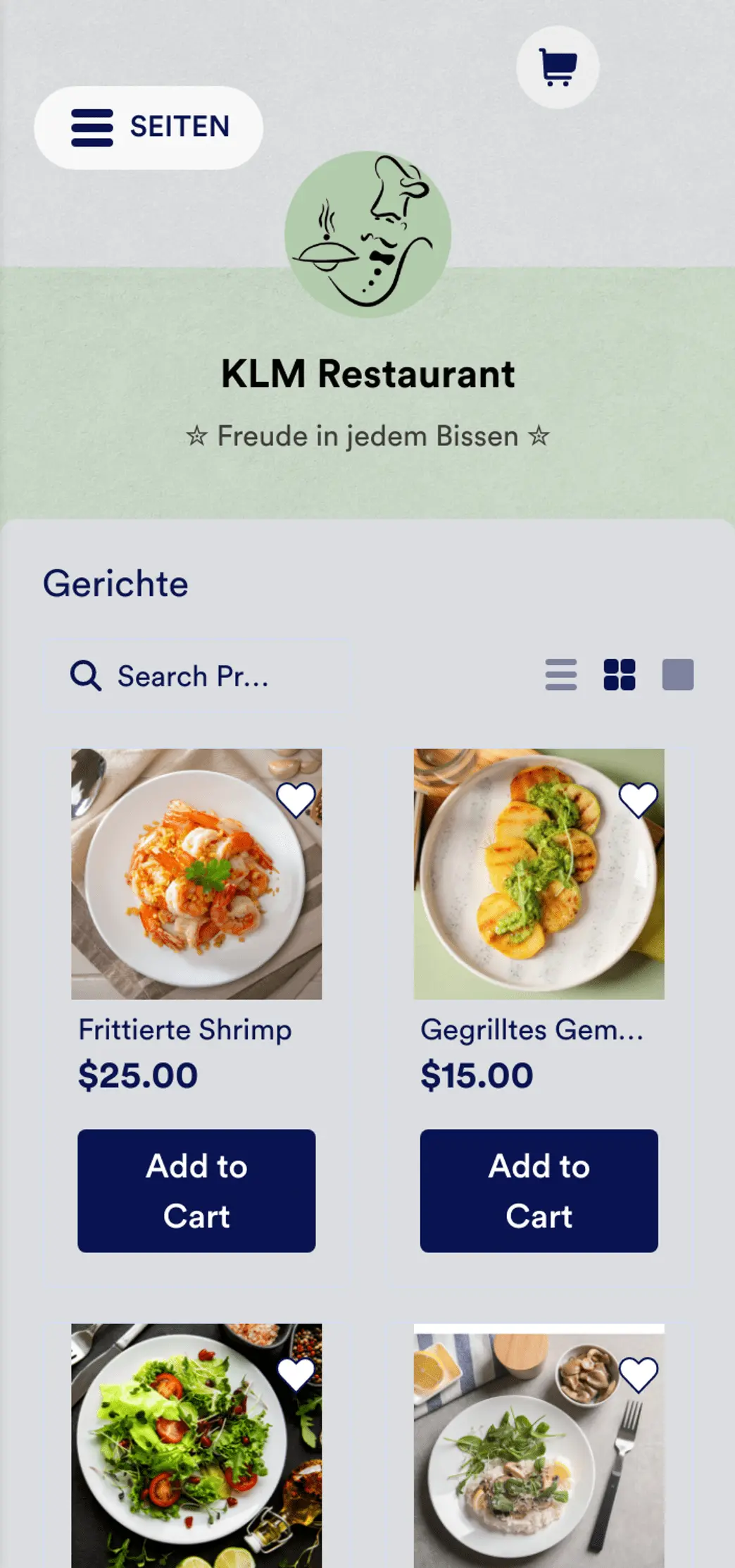 Restaurant Speisekarte App