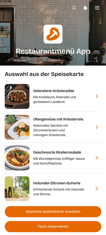Restaurant-Speisekarten-App