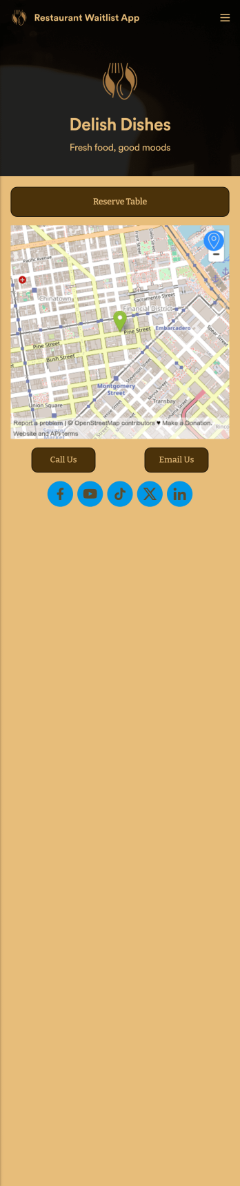 Restaurant Waitlist App Template