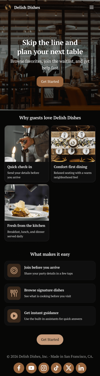 Restaurant Waitlist App Template