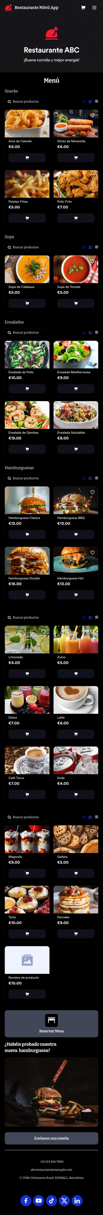 Restaurante Móvil App