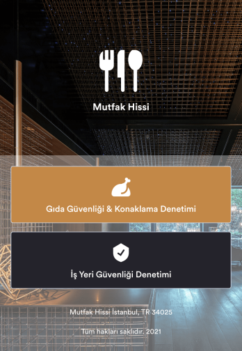 Restoran Kontrol Listesi Uygulaması Template