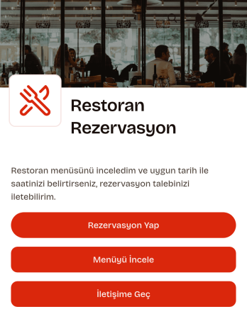 Restoran Rezervasyon Uygulama Șablonu