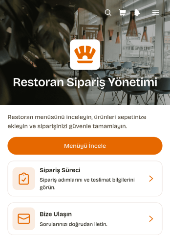 Restoran Sipariş Yönetimi Uygulama Șablonu