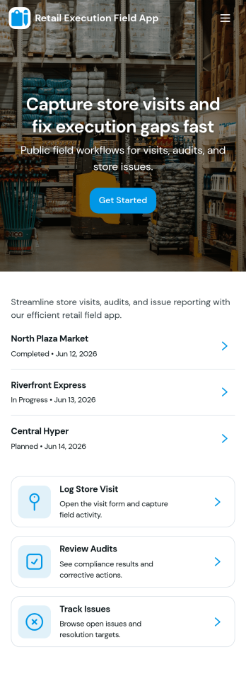 Retail Execution Field App Template