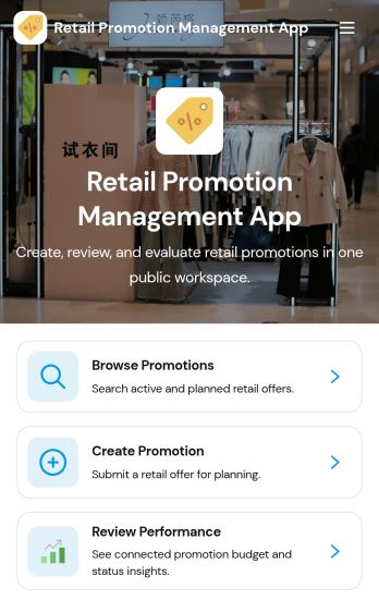 Retail Promotion Management App Template