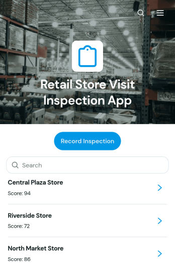 Retail Store Visit Inspection App Template
