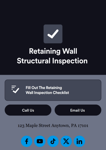 Retaining Wall Structural Inspection App Template