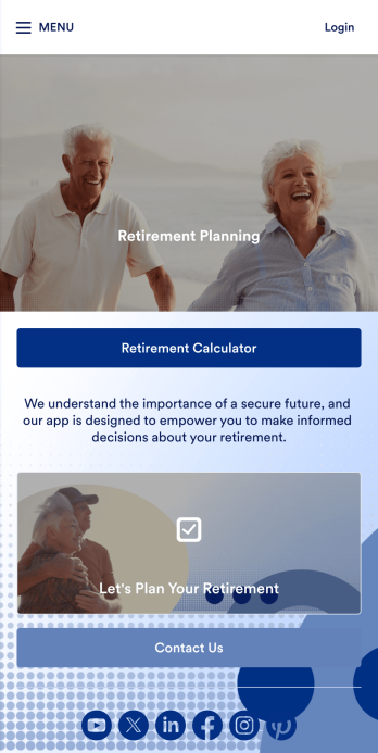 Retirement Planning App Template