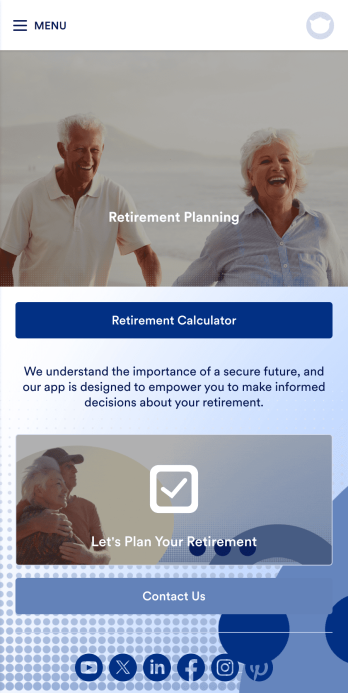 Retirement Planning App Template
