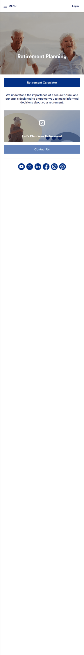 Retirement Planning App Template