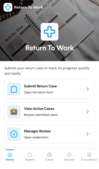 Return to Work App Template