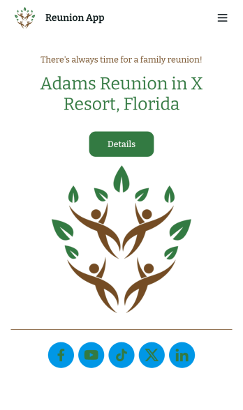 Reunion App Template