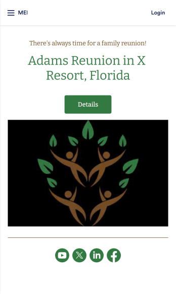 Reunion App Template