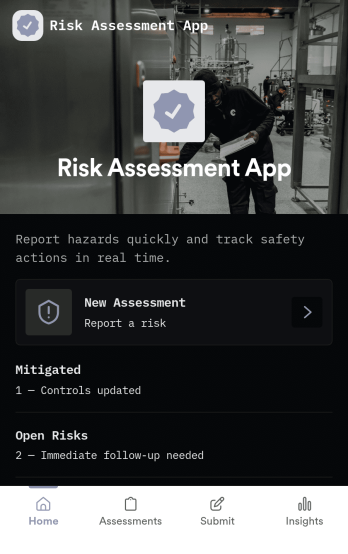 Risk Assessment App Template