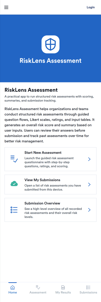 RiskLens Assessment App Template