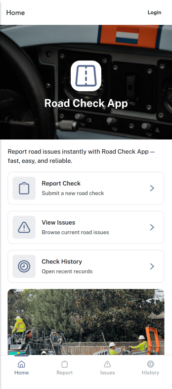 Road Check App Template