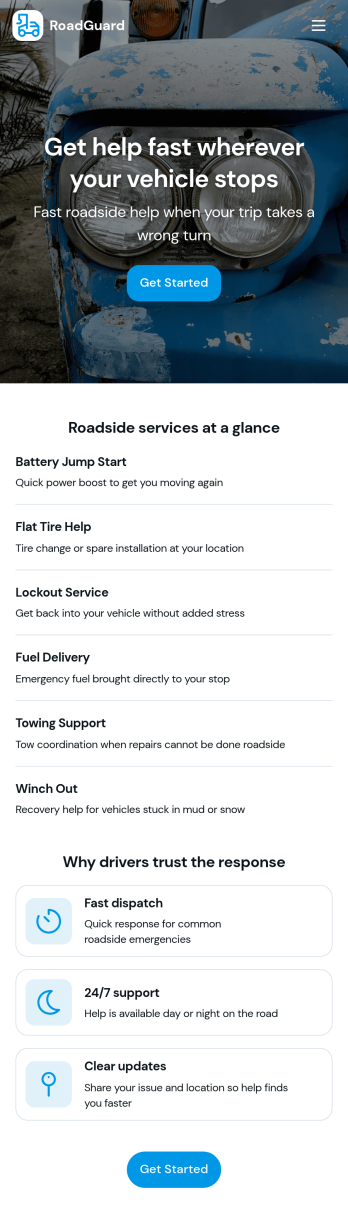 Roadside Assistance Job App Template