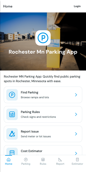 Rochester Mn Parking App Template