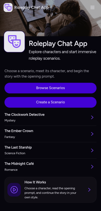 Roleplay Chat App Template