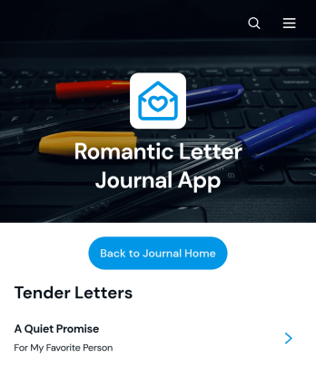 Romantic Letter Journal App Template
