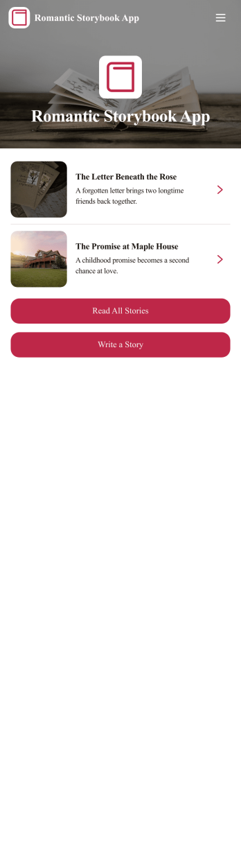 Romantic Storybook App Template