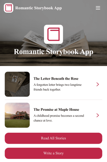 Romantic Storybook App Template
