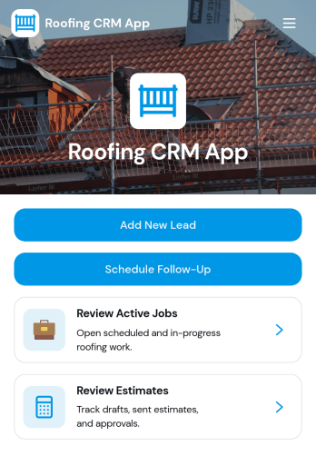 Roofing CRM App Template