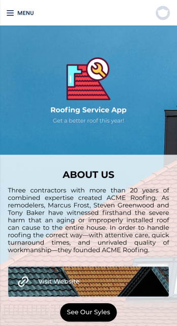 Roofing Service App Template