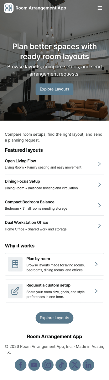 Room Arrangement App Template