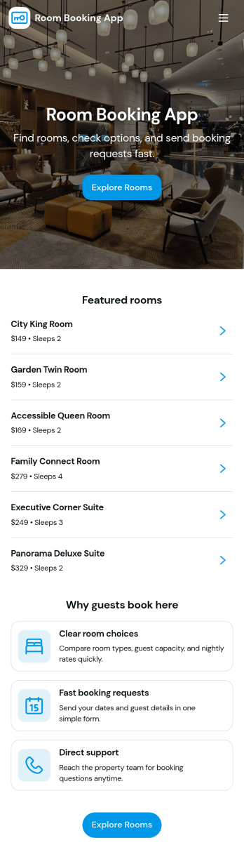 Room Booking App Template