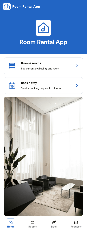 Room Rental App Template