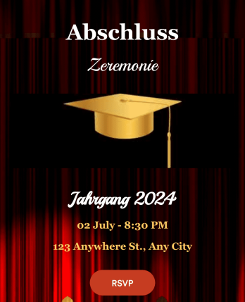 RSVP-App für die Abschlussfeier