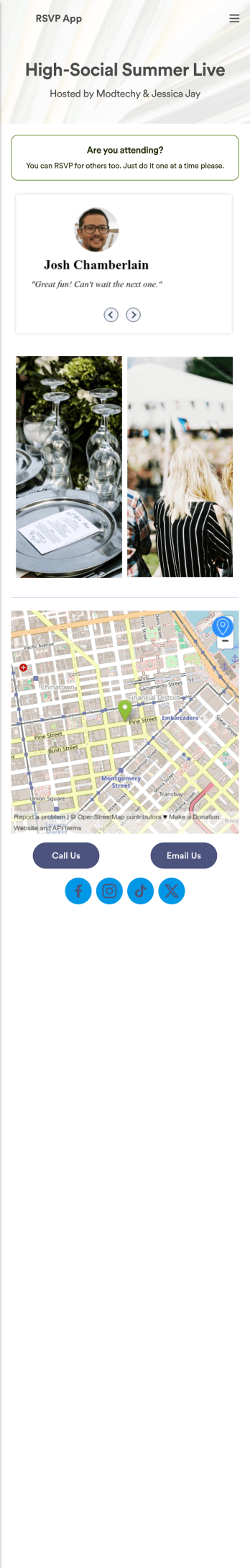 RSVP App Template
