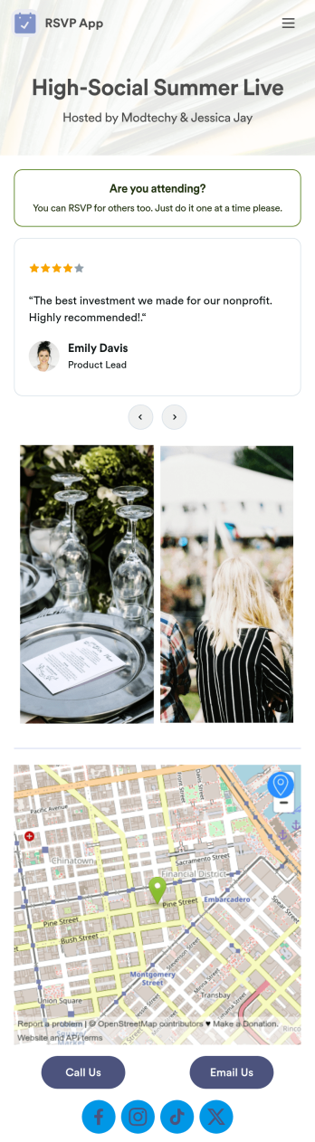 Customizable RSVP App
