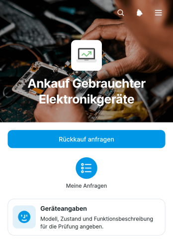 Rückkauf-App für gebrauchte Elektronik