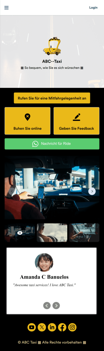 Rufen Sie eine Taxi-App an.