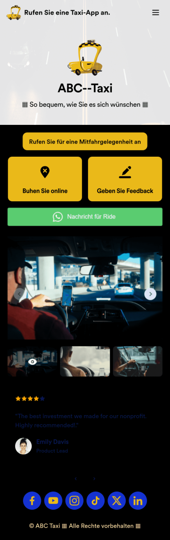 Rufen Sie eine Taxi-App an.