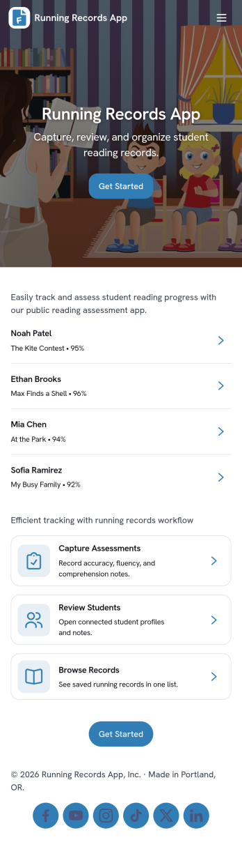 Running Records App Template
