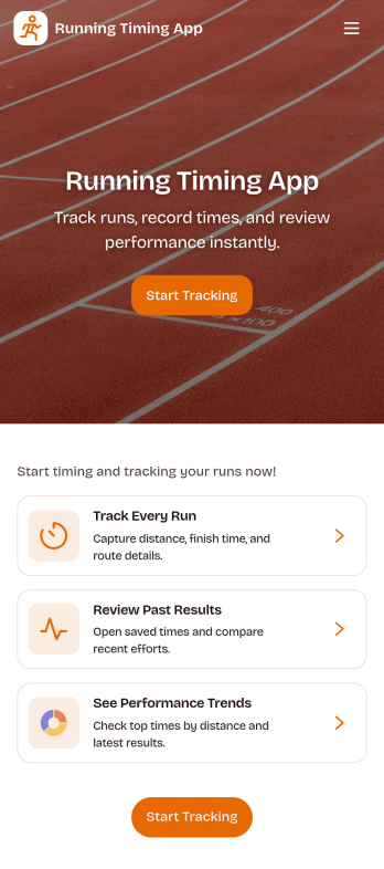 Running Timing App Template