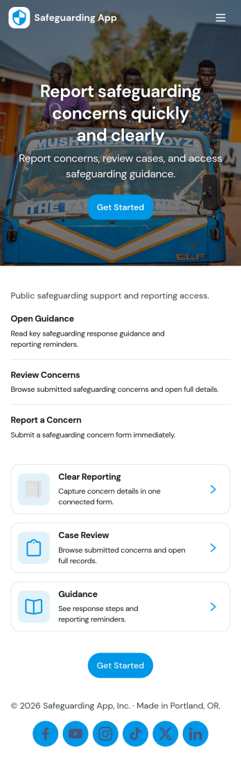 Safeguarding App Template
