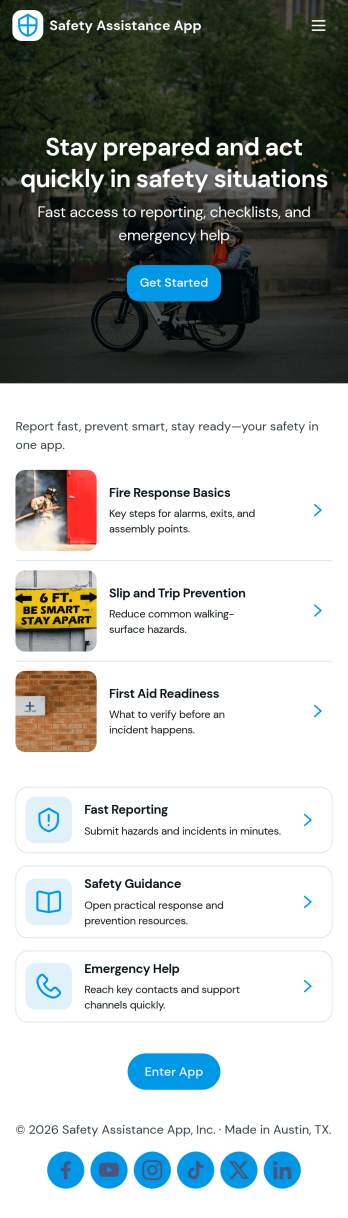 Safety Assistance App Template
