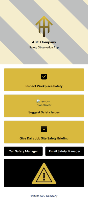 Safety Observation App Template