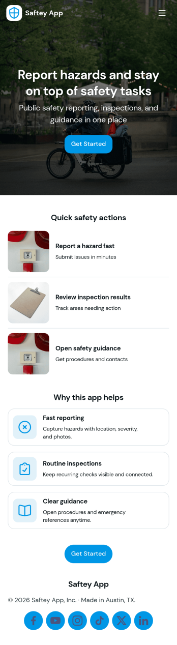 Saftey App Template